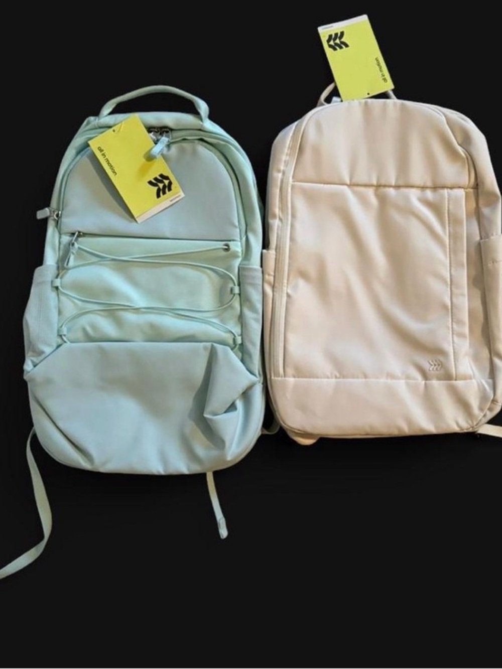 all in motion Mint and Cream Dual-Pack Backpacks
